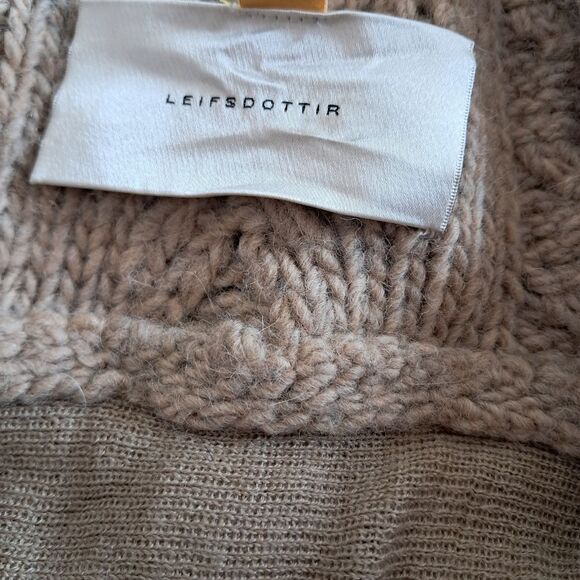 Leifsdottir Anthropologie Vest Women's Small S Wool Alpaca Fall Winter Warm Knit - Picture 7 of 10